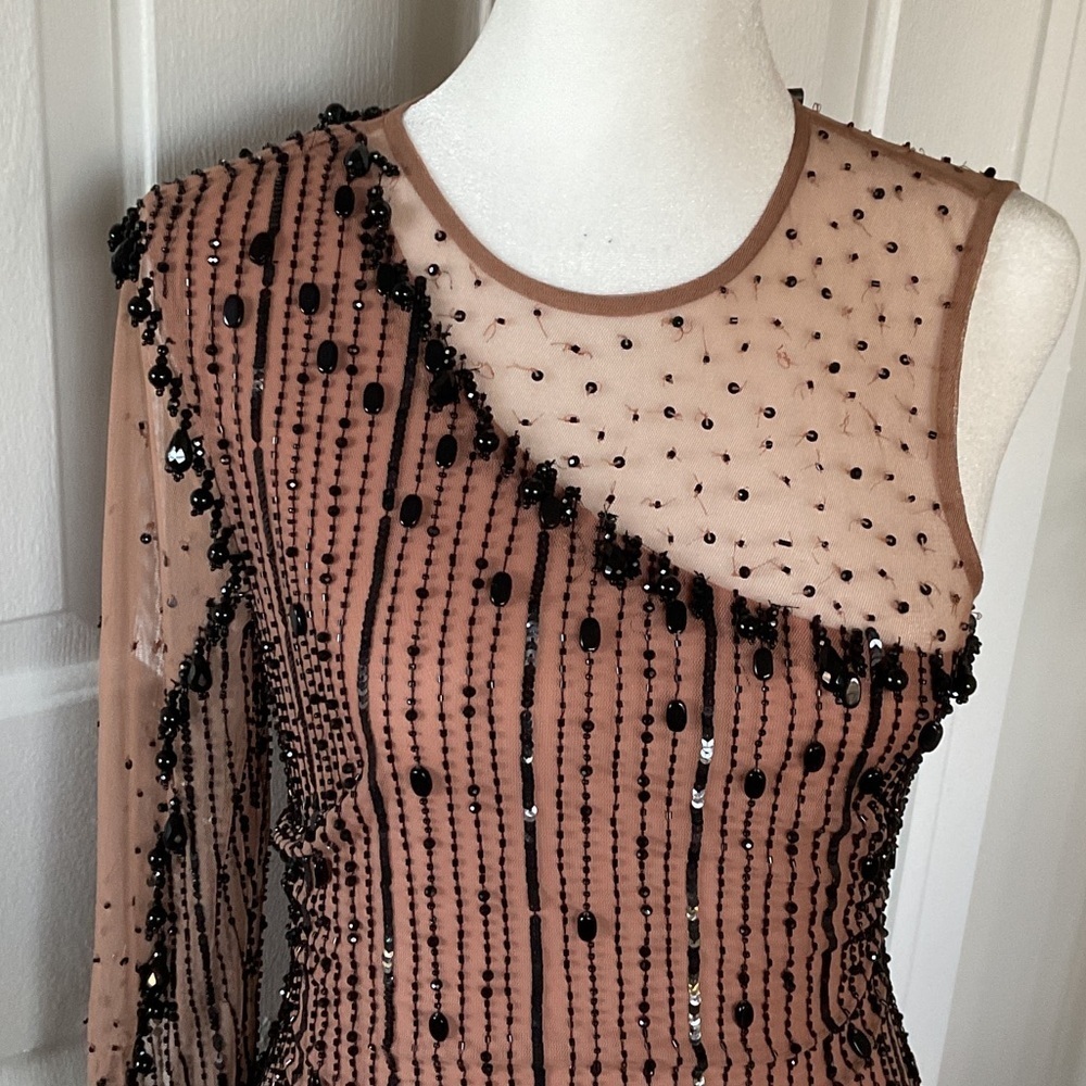 NBD Black and Tan Long Sleeve Dress - Picture 5 of 8